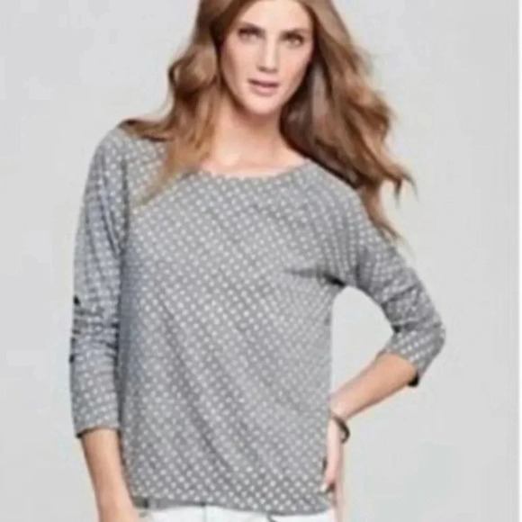 Current/Elliott Tops - CURRENT/ELLIOTT NEW Letterman Polka Dot Top Tee